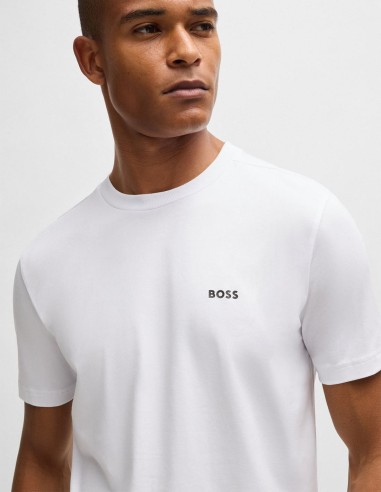 REGULAR FIT T-SHIRT WITH CONTRAST LOGO