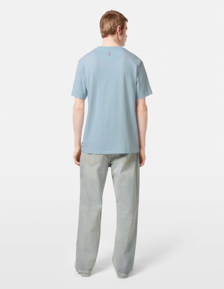 REGULAR FIT 3 CROSSES COTTON-LINEN T-SHIRT