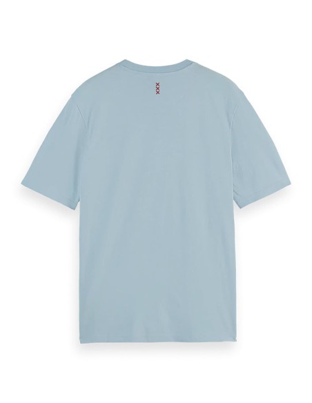 REGULAR FIT 3 CROSSES COTTON-LINEN T-SHIRT