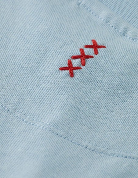 REGULAR FIT 3 CROSSES COTTON-LINEN T-SHIRT