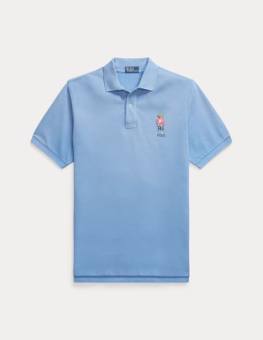 CUSTOM FIT POLO BEAR MESH POLO SHIRT