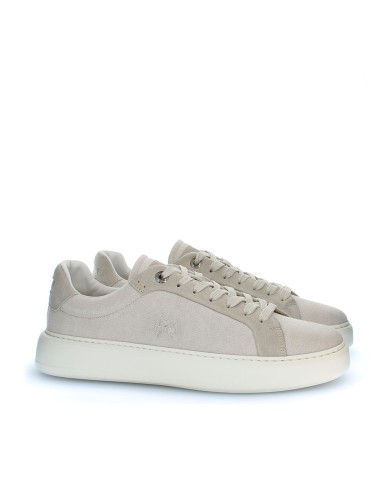 TRAINERS IN LINEN CANVAS & SUEDE