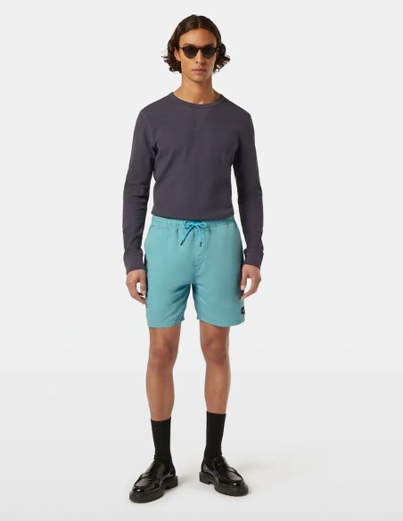 SOLID MID-LENGTH SWIMSHORT