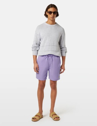 SOLID MID-LENGTH SWIMSHORT