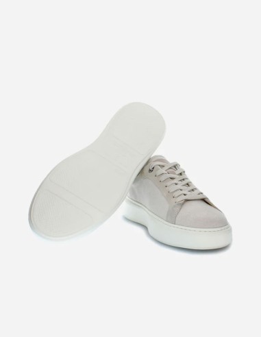 TRAINERS IN LINEN CANVAS & SUEDE