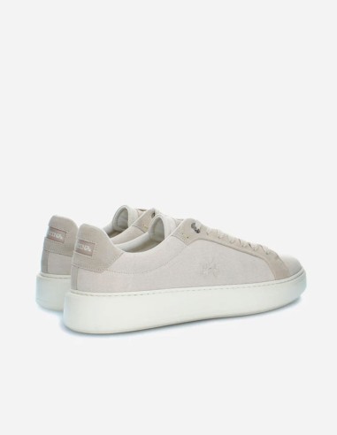 TRAINERS IN LINEN CANVAS & SUEDE