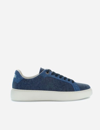 TRAINERS IN LINEN CANVAS & SUEDE