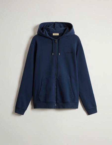 LIGHT COTTON-BLEND FULL-ZIP HOODIE