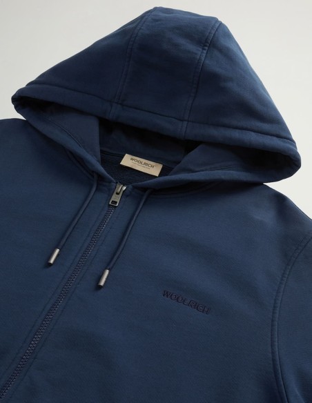 LIGHT COTTON-BLEND FULL-ZIP HOODIE