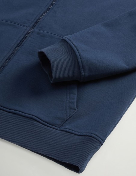 LIGHT COTTON-BLEND FULL-ZIP HOODIE