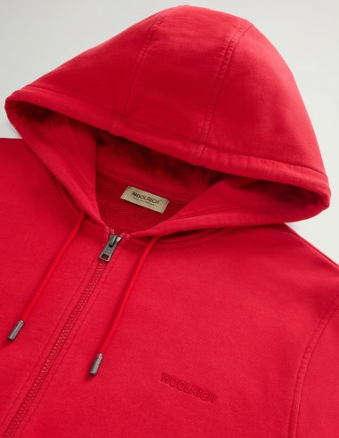 LIGHT COTTON-BLEND FULL-ZIP HOODIE