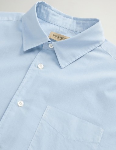 GARMENT-DYED PURE COTTON MUSLIN SHIRT