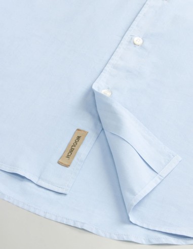 GARMENT-DYED PURE COTTON MUSLIN SHIRT