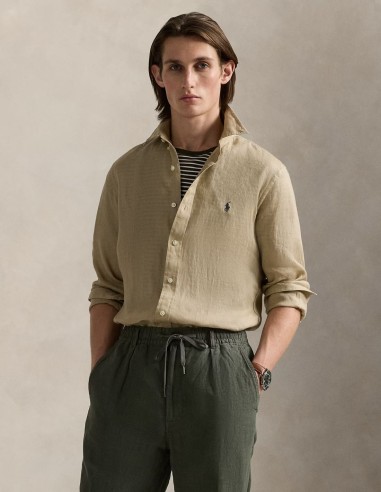 SLIM FIT LINEN SHIRT