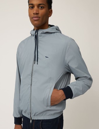 LEATHER & NYLON BOMBER JACKET 2