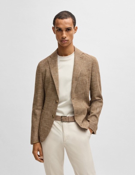 SUEDE BELT WITH LOGO-ENGRAVED GUNMETAL BUCKLE