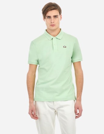 SLIM FIT COTTON PIQUE POLO...