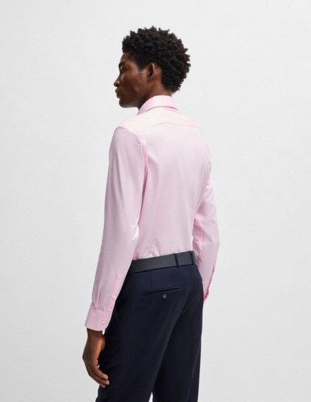 SLIM FIT SHIRT IN STRUCTURED COTTON