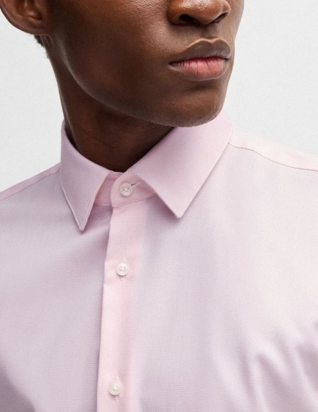SLIM FIT SHIRT IN STRUCTURED COTTON