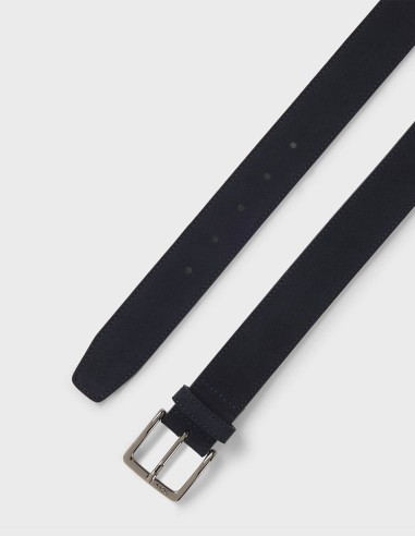 SUEDE BELT WITH LOGO-ENGRAVED...