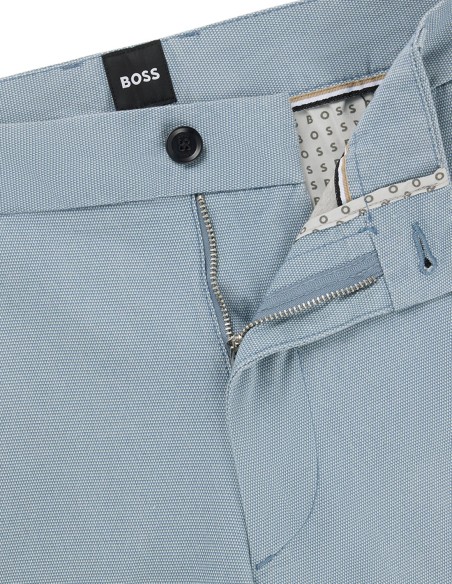 REGULAR FIT TROUSERS IN PRINTED STRETCH COTTON