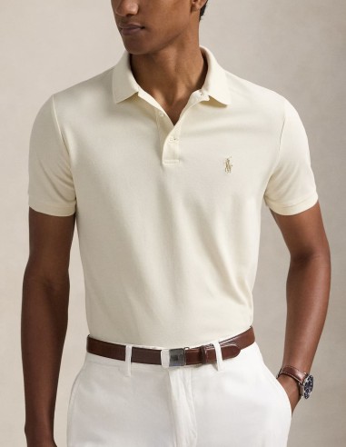 CUSTOM FIT STRETCH MESH POLO SHIRT