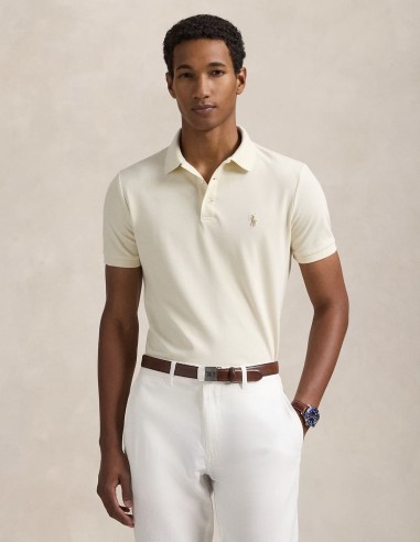 CUSTOM FIT STRETCH MESH POLO SHIRT