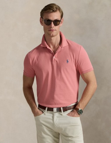 CUSTOM FIT STRETCH MESH POLO SHIRT