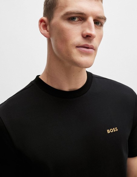 REGULAR FIT T-SHIRT WITH CONTRAST LOGO