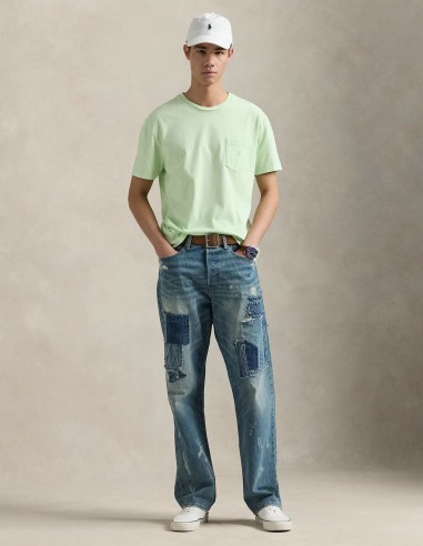 CUSTOM FIT MINERAL-DYED POCKET T-SHIRT