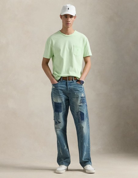 T-SHIRT MINERAL-DYED POCKET CUSTOM FIT