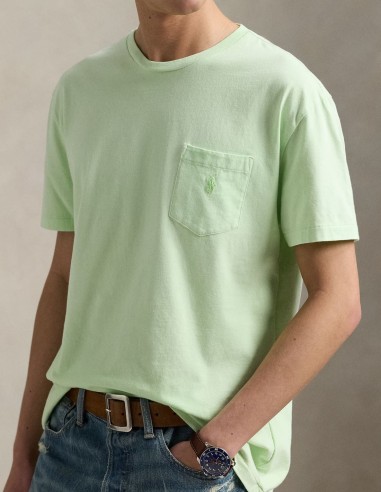 CUSTOM FIT MINERAL-DYED POCKET T-SHIRT