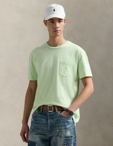CUSTOM FIT MINERAL-DYED POCKET T-SHIRT