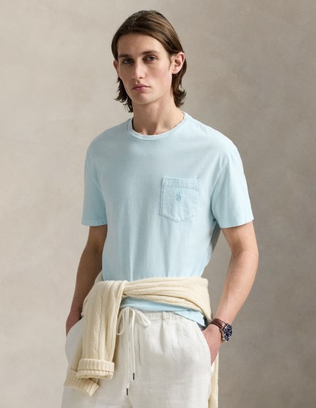 T-SHIRT MINERAL-DYED POCKET CUSTOM FIT