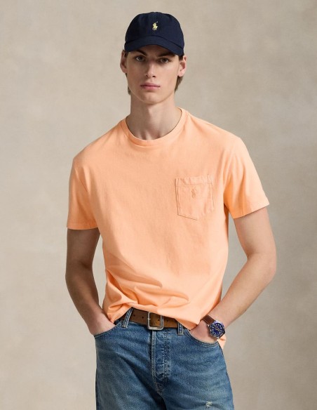 CUSTOM FIT MINERAL-DYED POCKET T-SHIRT