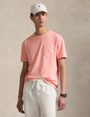 T-SHIRT MINERAL-DYED POCKET CUSTOM FIT