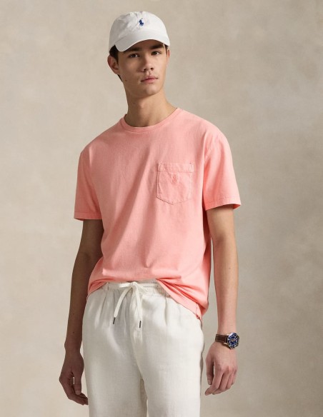 CUSTOM FIT MINERAL-DYED POCKET T-SHIRT