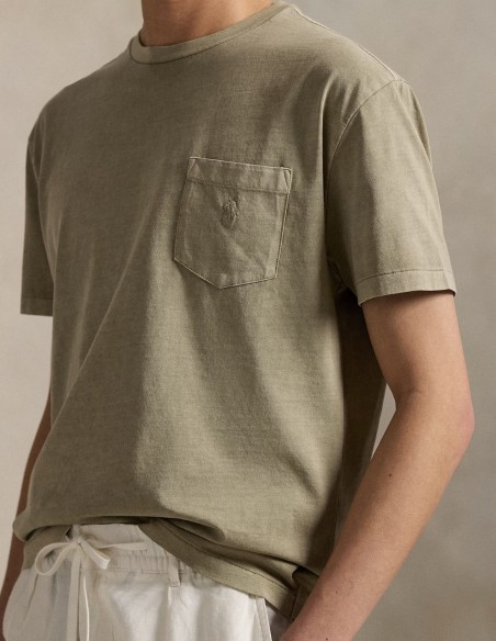 T-SHIRT MINERAL-DYED POCKET CUSTOM FIT