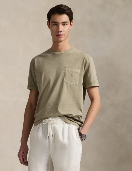T-SHIRT MINERAL-DYED POCKET CUSTOM FIT