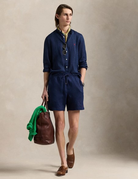 SLIM FIT LINEN SHIRT