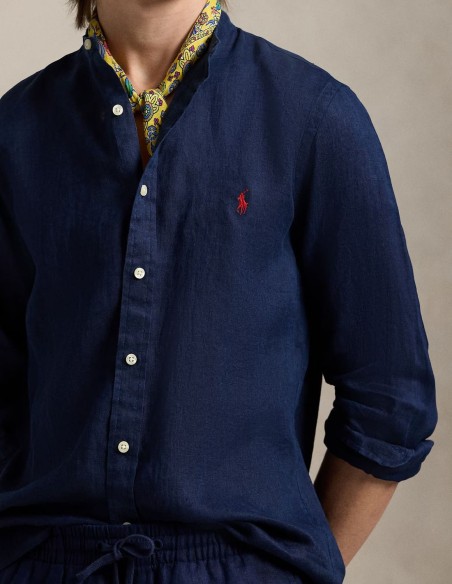 SLIM FIT LINEN SHIRT