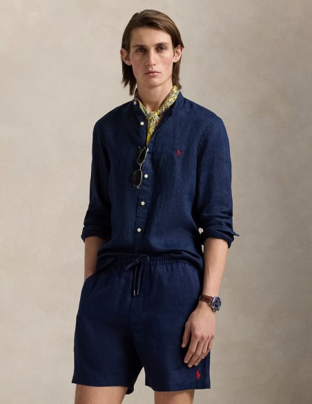 SLIM FIT LINEN SHIRT