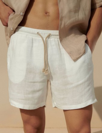 WASHED LINEN MALIBU SHORTS