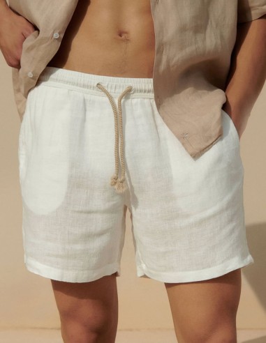 WASHED LINEN MALIBU SHORTS