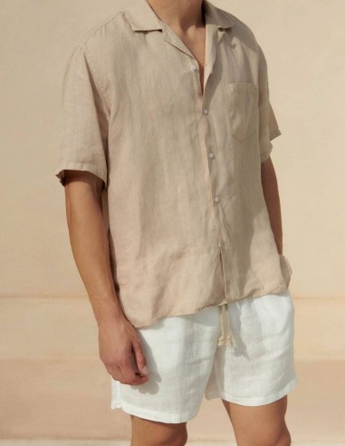 WASHED LINEN MALIBU SHORTS