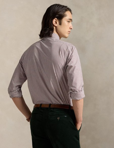 CUSTOM FIT CHECKED POPLIN SHIRT
