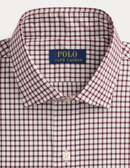 CUSTOM FIT CHECKED POPLIN SHIRT