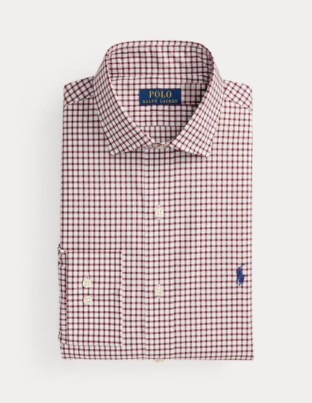 CUSTOM FIT CHECKED POPLIN SHIRT