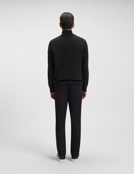 MIXED-MATERIAL JACKET WITH PADDED FRONT