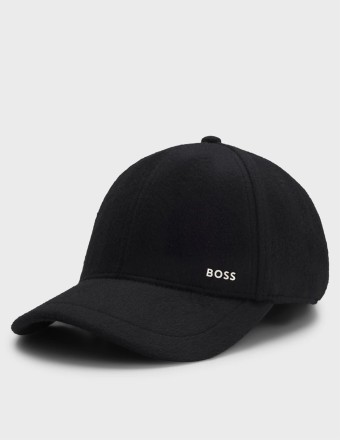 WOOL-SILK CAP WITH TWILL...